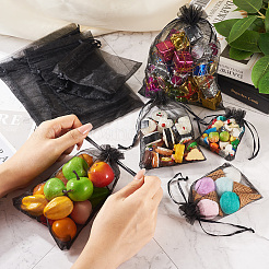 60Pcs 6 Styles Organza Bags Jewellery Storage Pouches Wedding Favour Party Mesh Drawstring Gift&nbsp;OP-TA0001-06