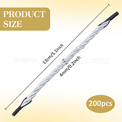 3プライラウンドツイストポリエステルコード200本  バッグのハンドル作りに  銀  4mm  13センチメートル/個&nbsp;OCOR-BC0009-81C