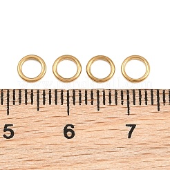 イオンプレーティング（IP）304ステンレス鋼クローズド丸カン  ラウンド  ゴールドカラー  5x0.8mm&nbsp;STAS-G393-06G-03