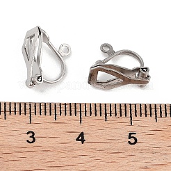 ステンレス鋼クリップ式イヤリングパーツ  ミックスカラー  12~20x6~15x6~8mm  穴：1.2~1.8mm&nbsp;STAS-XCP0001-85