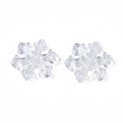 透明なアクリルビーズ  グリッターパウダー  スノーフレーク  透明  12x11.5x2.5mm  穴：1.5mm  約2500個/500g&nbsp;OACR-N008-101