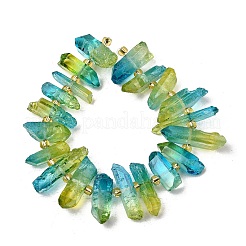 Electroplated Natural Quartz Crystal Beads Strands&nbsp;G-F800-D12