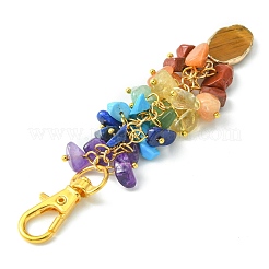 Chakra Gemstone Chips Pendant Decorations&nbsp;HJEW-JM01201