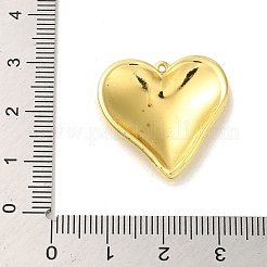 304ステンレスペンダント  ハートチャーム  18KGP本金メッキ  24.5x24x4mm  穴：1mm&nbsp;STAS-Q322-26G-03