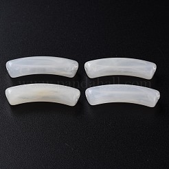 ツートンアクリルビーズ  天然石風  カーブチューブ  ミックスカラー  31x9.5x7.5mm  穴：1.8mm&nbsp;X-MACR-S272-78