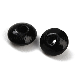 メープルウッドビーズ  ロンデル  ブラック  10x5mm  穴：3mm&nbsp;WD-CBA7A54-06D