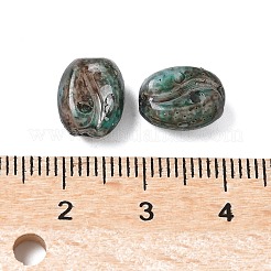 ピカソ ベーキングペイント ガラスシードビーズ  コー​​ヒー豆  ダークスレートグレー  11x8.5x6mm  穴：1mm&nbsp;GLAA-V001-08B
