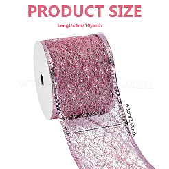 Glitter Polyester Satin Ribbon&nbsp;AJEW-WH0472-28B