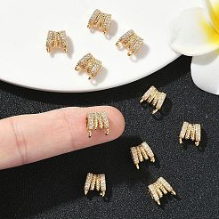 SHEGRACE Brass Micro Pave Cubic Zirconia Pendants&nbsp;XGRQ3D326-483G