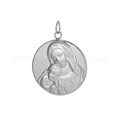 Mother's Day 304 Stainless Steel Pendants&nbsp;X-STAS-OY005-42P-01