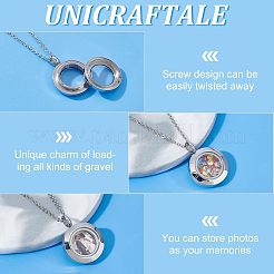 DIY Memory Locket Pendant Necklace Making Kit&nbsp;DIY-UN0003-51