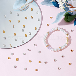 600Pcs 2 Colors Iron Rhinestone Spacer Beads&nbsp;RB-ME0001-03