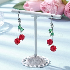 Cherry Glass Dangle Earrings&nbsp;EJEW-JE06345
