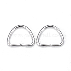 304ステンレススチールDリング  バックル留め金  ウェビング用  ストラップバッグ  服飾材料  銀  7.5x9.5x1mm  インナーサイズ：5.5x7.5mm&nbsp;STAS-F191-05S-A