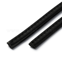 イミテーションレザーバッグ巾着  トートメイキング用品  模造真珠ビーズ  ブラック  121x0.8x0.5cm&nbsp;DIY-WH0304-287A