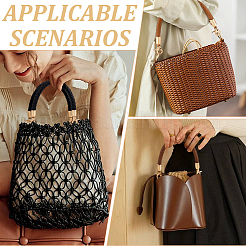 PU Imitation Leather Braided Bag Handles&nbsp;DIY-WH0366-41B