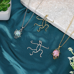 4Pcs 2 Colors Brass Pendants Cabochon Settings&nbsp;FIND-SC0017-24A