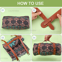 Imitation Leather with Alloy Yoga Mat Strap&nbsp;AJEW-CL0001-99B-02