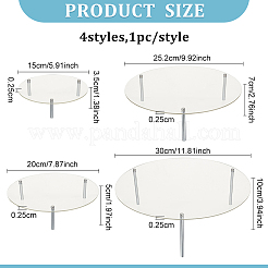 4 Sets 4 Styles Round Acrylic Cupcake Riser Holder&nbsp;ODIS-FG0001-70
