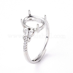 Adjustable Brass Finger Ring Components&nbsp;KK-L193-08P
