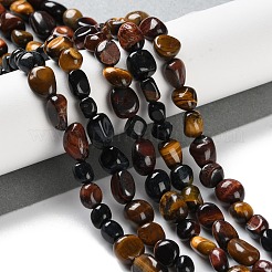 Natural Tiger Eye Beads Strands&nbsp;G-P497-01C-24