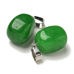 Dyed Natural White Jade Pendants&nbsp;G-Z067-03P-02
