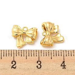 真鍮製チャーム  カドミウムフリー＆ニッケルフリー＆鉛フリー  蝶結び  18KGP本金メッキ  10x10.5x3.5mm  穴：1mm&nbsp;KK-Q809-19G