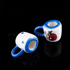 2Pcs Handmade Porcelain Mug Cup Decoration&nbsp;PORC-TA0001-55D