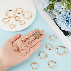 16Pcs 4 Styles Alloy Spring Gate Rings&nbsp;FIND-CL0001-95