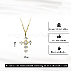 925 Sterling Silver Micro Pave 5A Clear Cubic Zirconia Pendants&nbsp;SE-CBA9BBC-05G