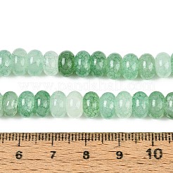 ガラスビーズ連売り  イミテーショングリーンアベンチュリン  ロンデル  染め  ミディアムアクアマリン  8~8.5x4.5~5mm  穴：1~1.2mm  約155~159個/連  30.12~31.30インチ（76.5~79.5cm）&nbsp;GLAA-N059-5x8mm-03