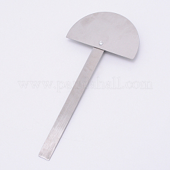ステンレス鋼の分度器定規  0-180°/10cm  ステンレス鋼色  198x53x13.5mm&nbsp;TOOL-WH0021-08