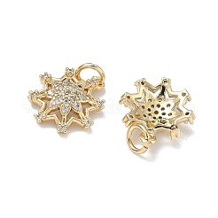 Brass Micro Pave Cubic Zirconia Pendants&nbsp;KK-D235-11G