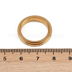 304 Stainless Steel Rhinestone Rotating Finger Rings&nbsp;RJEW-A074-01C-G