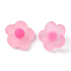 樹脂カボション  艶消し  花  パールピンク  16x17x7.5mm&nbsp;CRES-WH0001-43G