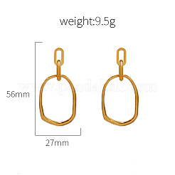 304 Stainless Steel Stud Dangle Earrings&nbsp;FS-WG15198-01