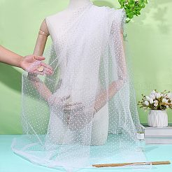 Polyester Polka Dot Mesh Fabric&nbsp;DIY-WH20081-046B