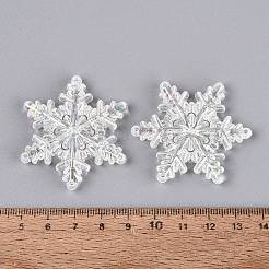透明プラスチック製シャンデリア部品リンク  スノーフレーク  ABカラーメッキ  クリアAB  45.5x40x6mm  穴：1.8mm  約121個/500g&nbsp;KY-Q005-07B
