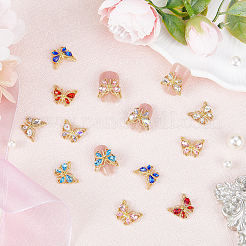 30Pcs 6 Colors Alloy Rhinestone Cabochons&nbsp;MRMJ-SC0001-19