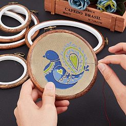 ゴム製模造木材/プラスチッククロスステッチ刺繍フレーム  裁縫用具アクセサリー  バリーウッド  6個/セット&nbsp;DIY-NB0003-05