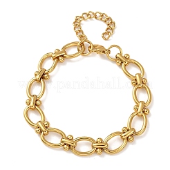 304 Stainless Steel Oval Link Chain Bracelets for Women&nbsp;BJEW-F536-10G