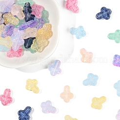 120Pcs 9 Colors Transparent Spray Paint Glass Beads&nbsp;GLAA-FS0002-12C