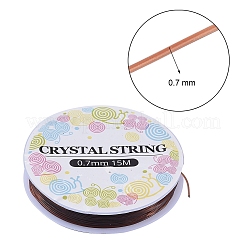 弾性水晶の線  ジュエリービーズコード  ストレッチブレスレット作り用  ミックスカラー  0.7mm  約16.4ヤード（15m）/ロール&nbsp;EW-S004-0.7mm