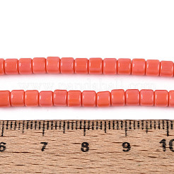 Opaque Solid Color Glass Beads Strands&nbsp;LS-GLAA-N065-4x4mm-C02