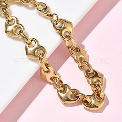 304 Stainless Steel Heart Link Chian Bracelets for Women&nbsp;BJEW-B158-06G