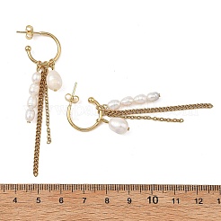304 Stainless Steel Tassel Stud Earrings&nbsp;EJEW-JE07376