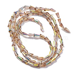Transparent Electroplate Glass Beads Strands&nbsp;EGLA-H107-02A-AB02
