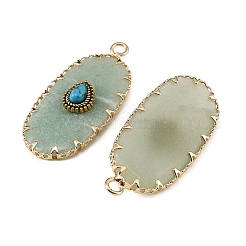 Natural Green Aventurine & Synthetic Turquoise Carved Pendants&nbsp;GG-CBA5963-02B