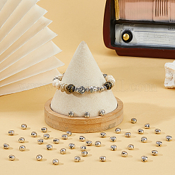 チベットスタイルの合金ビーズ100個。  カドミウムフリー＆鉛フリー  仏頭  アンティークシルバー  8x7x5.5mm  穴：1.5mm&nbsp;TIBEB-DC0001-09