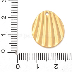 304ステンレスペンダント  18KGP本金メッキ  ティアドロップ  21.5x17.5x1mm  穴：1.6mm&nbsp;LS-STAS-F349-05G-01